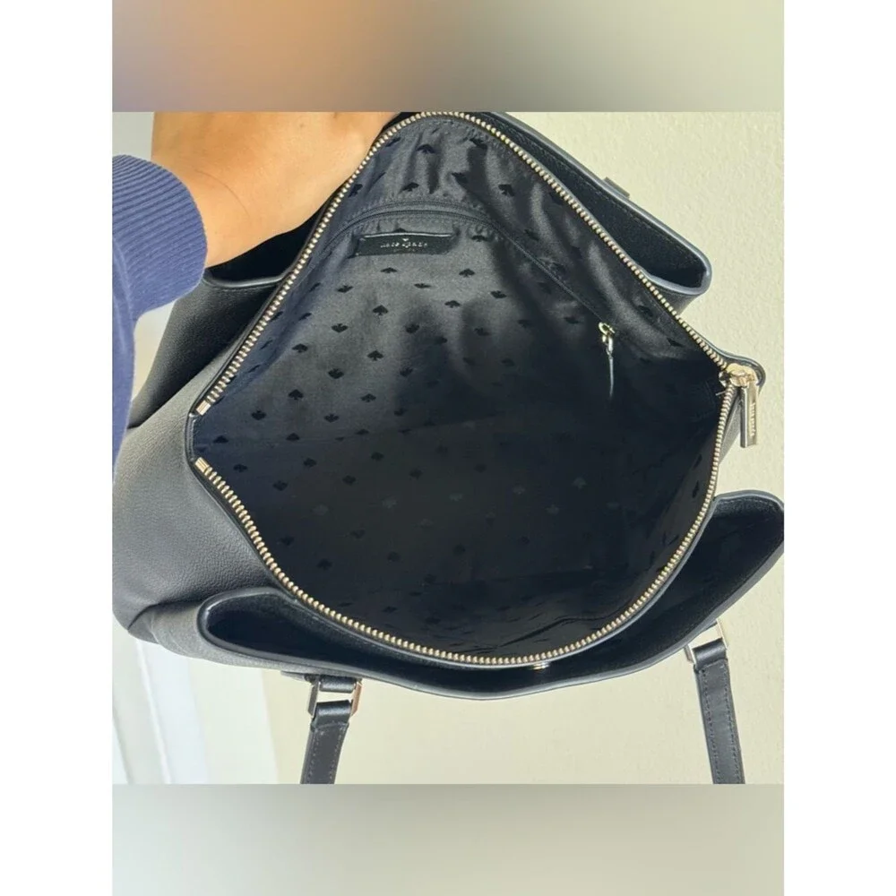 Kate Spade Monet Large Triple Compartment Tote Black